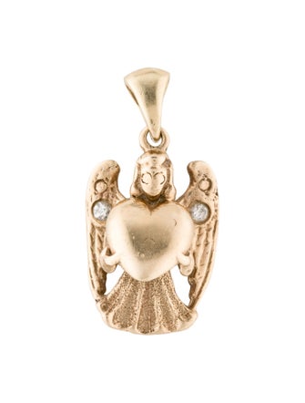 Charm 14K Diamond Angel Charm