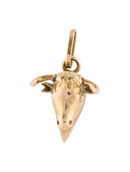 Charm 18K Bull's Head Charm