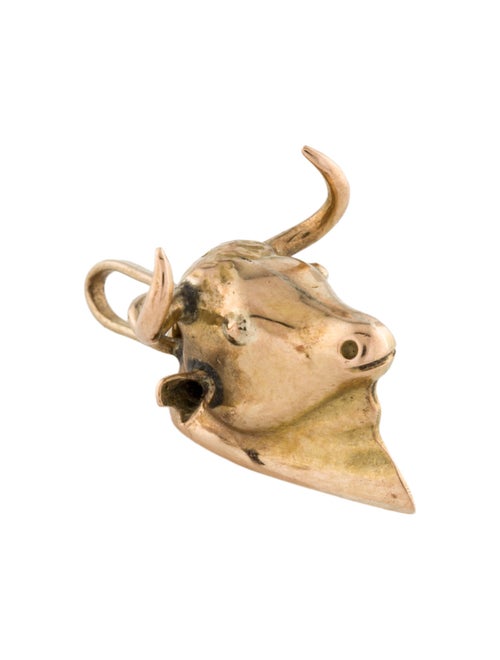 Charm 18K Bull's Head Charm