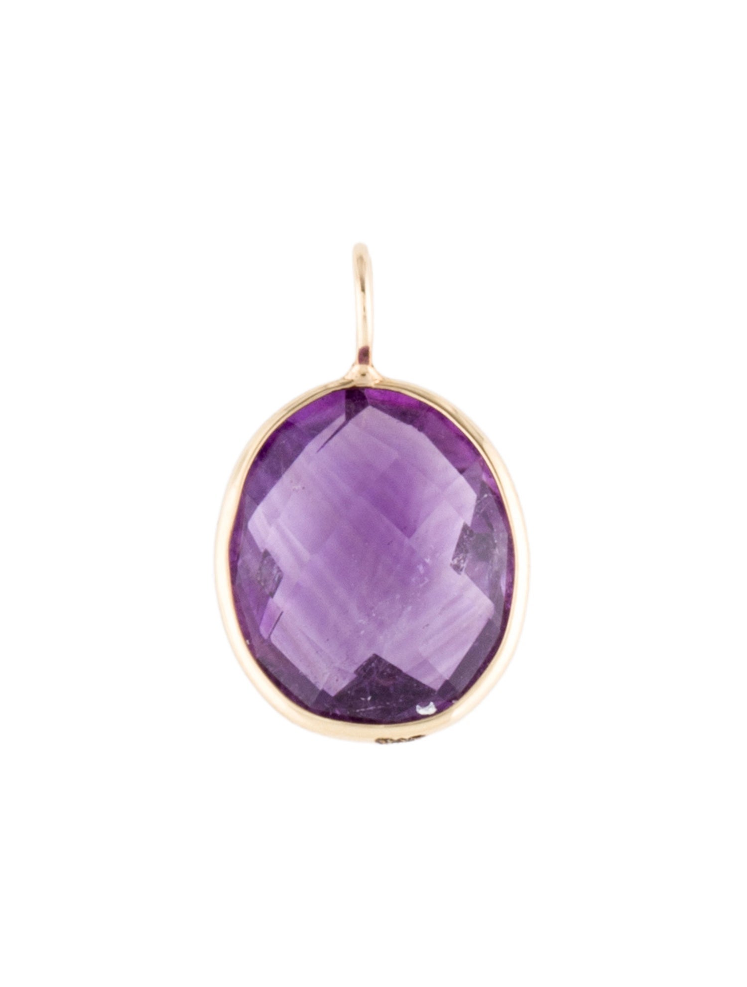 Charm 14K Amethyst Pendant