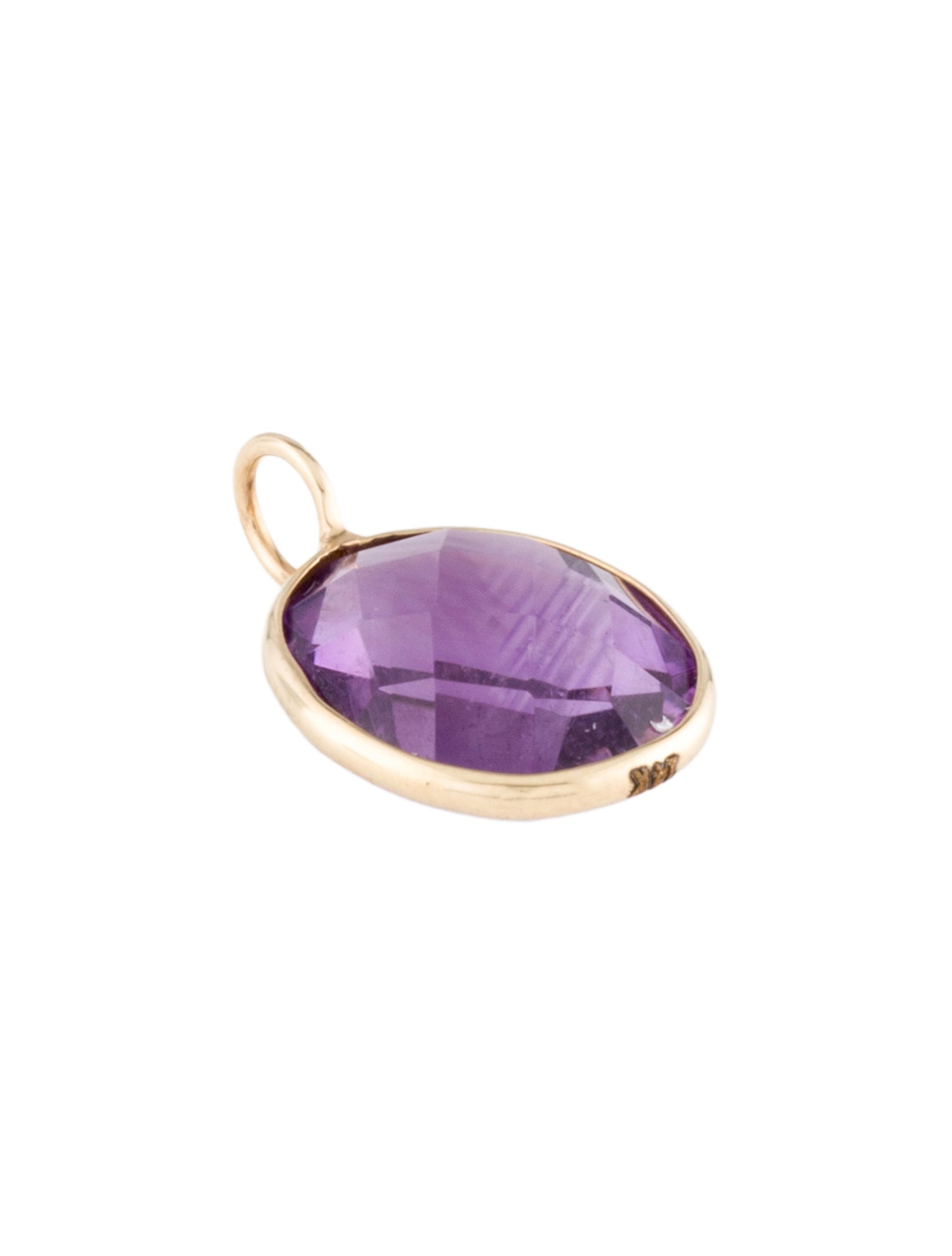 Charm 14K Amethyst Pendant