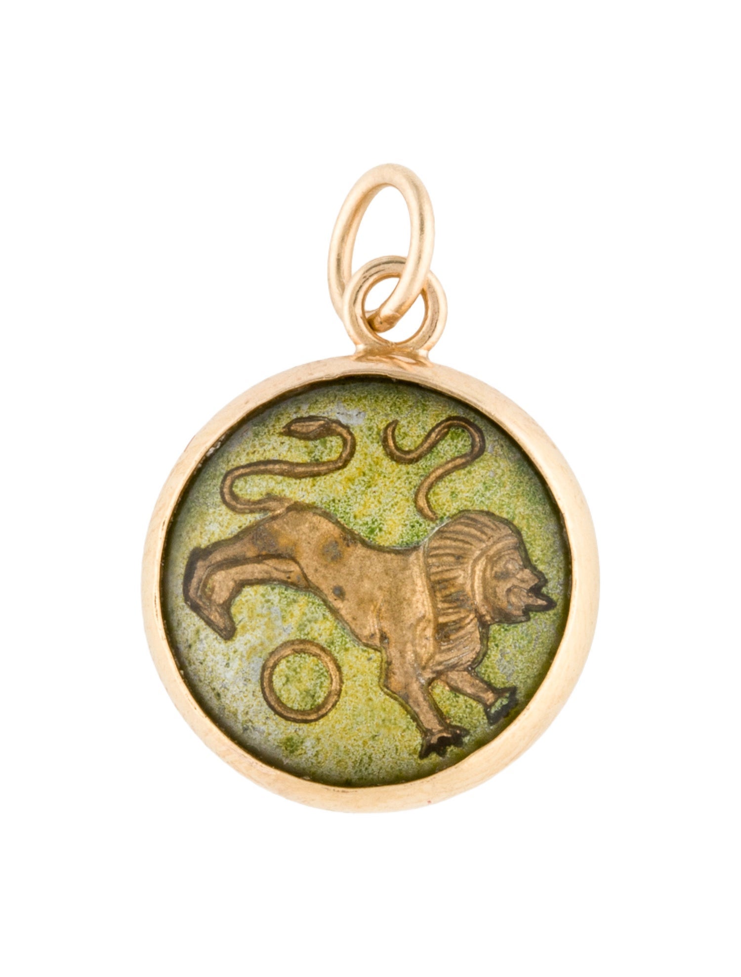 Charm 14K Lion Pendant