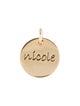 Charm 14K Posh Mommy 'Nicole' Engraved Disc Pendant