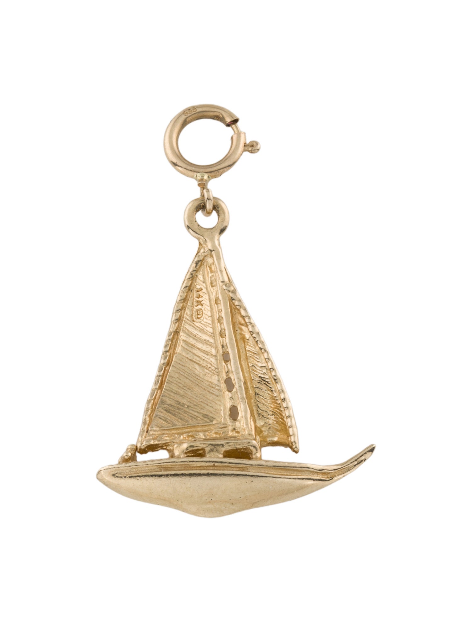 Charm 14K Sailboat
