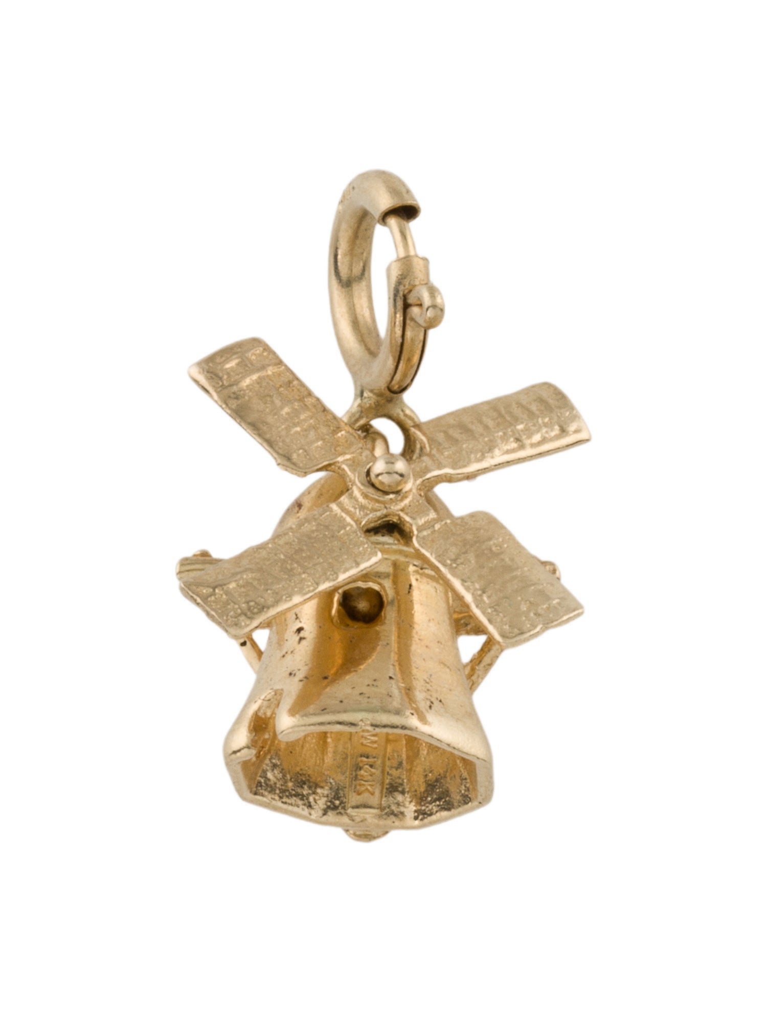 Charm 14K Moving Windmill