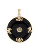 Charm 14K Onyx 'Blessing' Donut Peace Buckle Pendant
