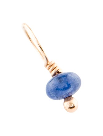 Charm 14K Sapphire Charm Pendant