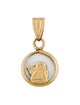 Charm 18K Mother of Pearl Cherub Charm Pendant