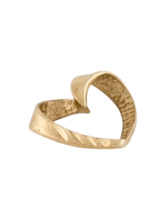 Charm 14k Textured Heart Charm