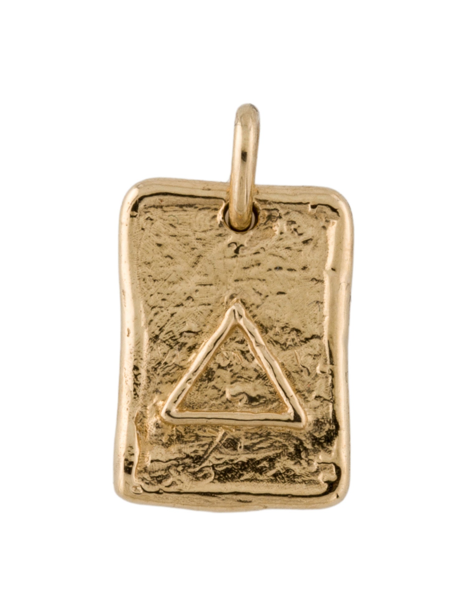 Charm 14K Triangle Plate