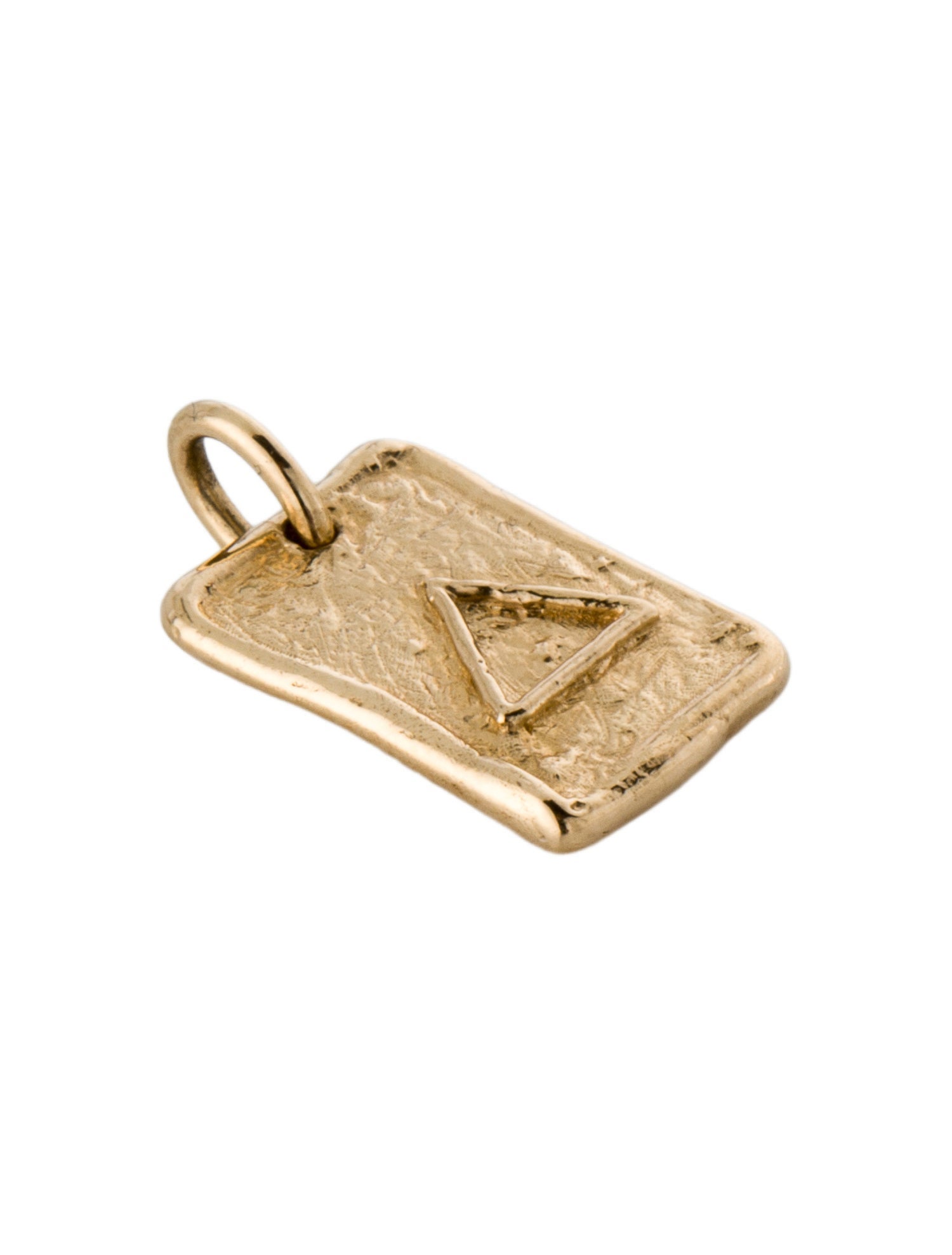Charm 14K Triangle Plate
