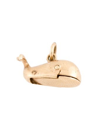 Charm 14K Enameled Whale Charm
