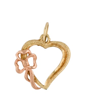 Charm 14K Two-Tone Heart Charm