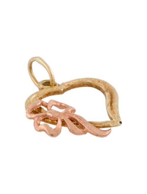 Charm 14K Two-Tone Heart Charm