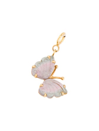 Charm 18K Tourmaline Butterfly Charm