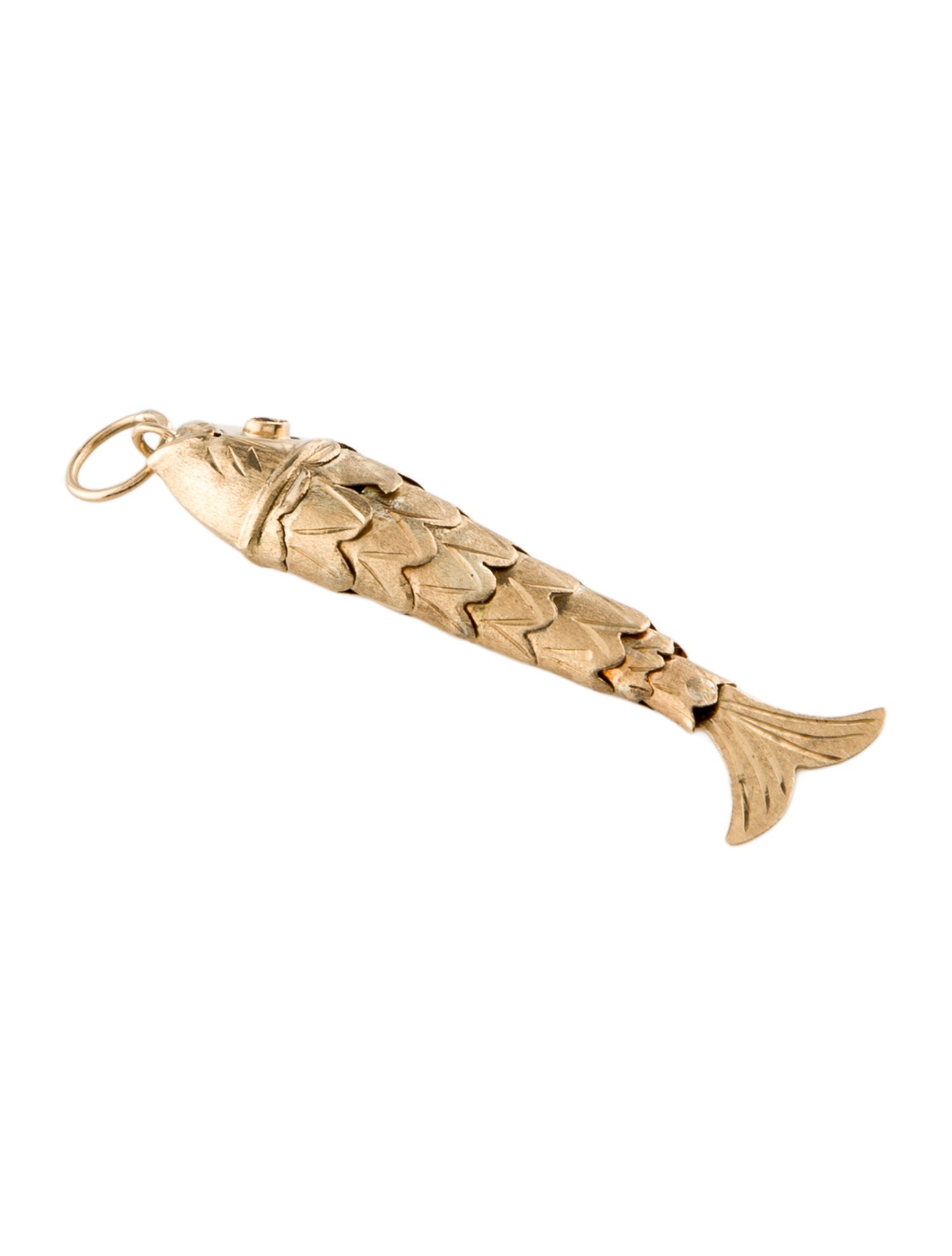 Charm 14K Diamond Articulated Fish