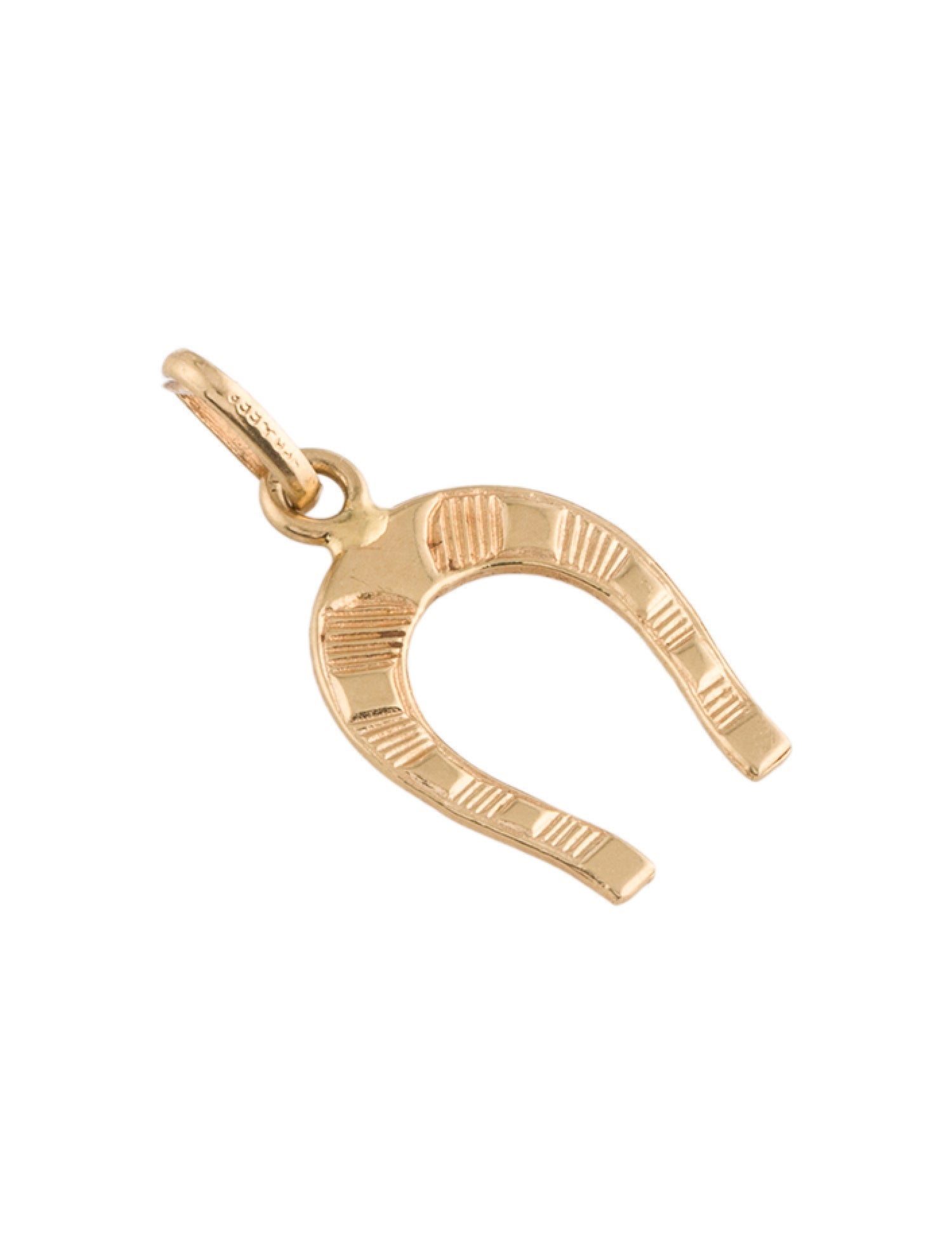 Charm 18K Horseshoe Pendant