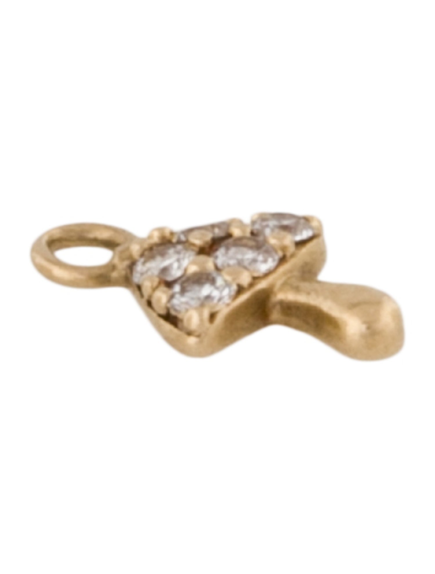 Charm 14K Diamond Mini Mushroom