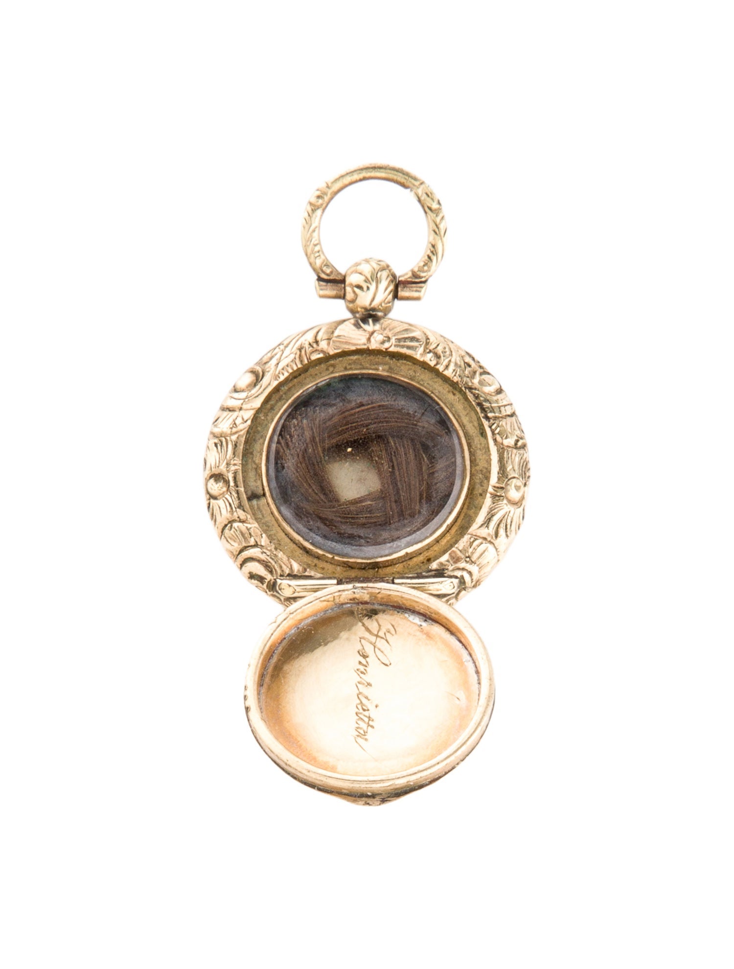 Charm Victorian 9K Hair Locket Pendant