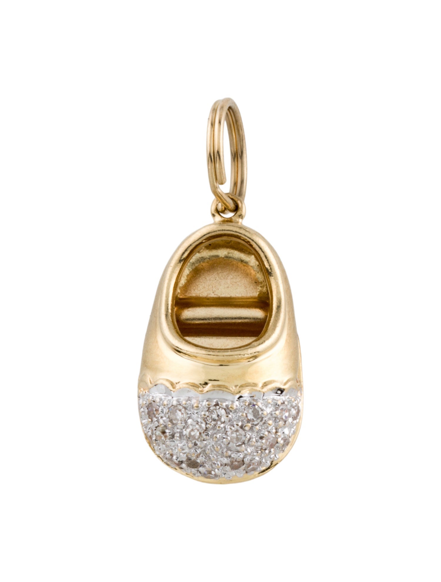 Charm 14K Diamond Baby Shoe