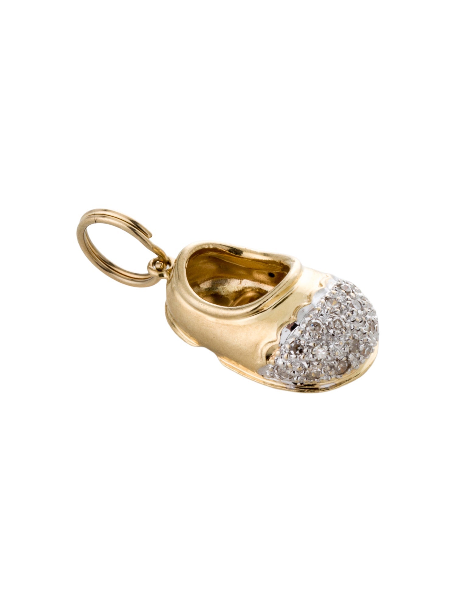 Charm 14K Diamond Baby Shoe