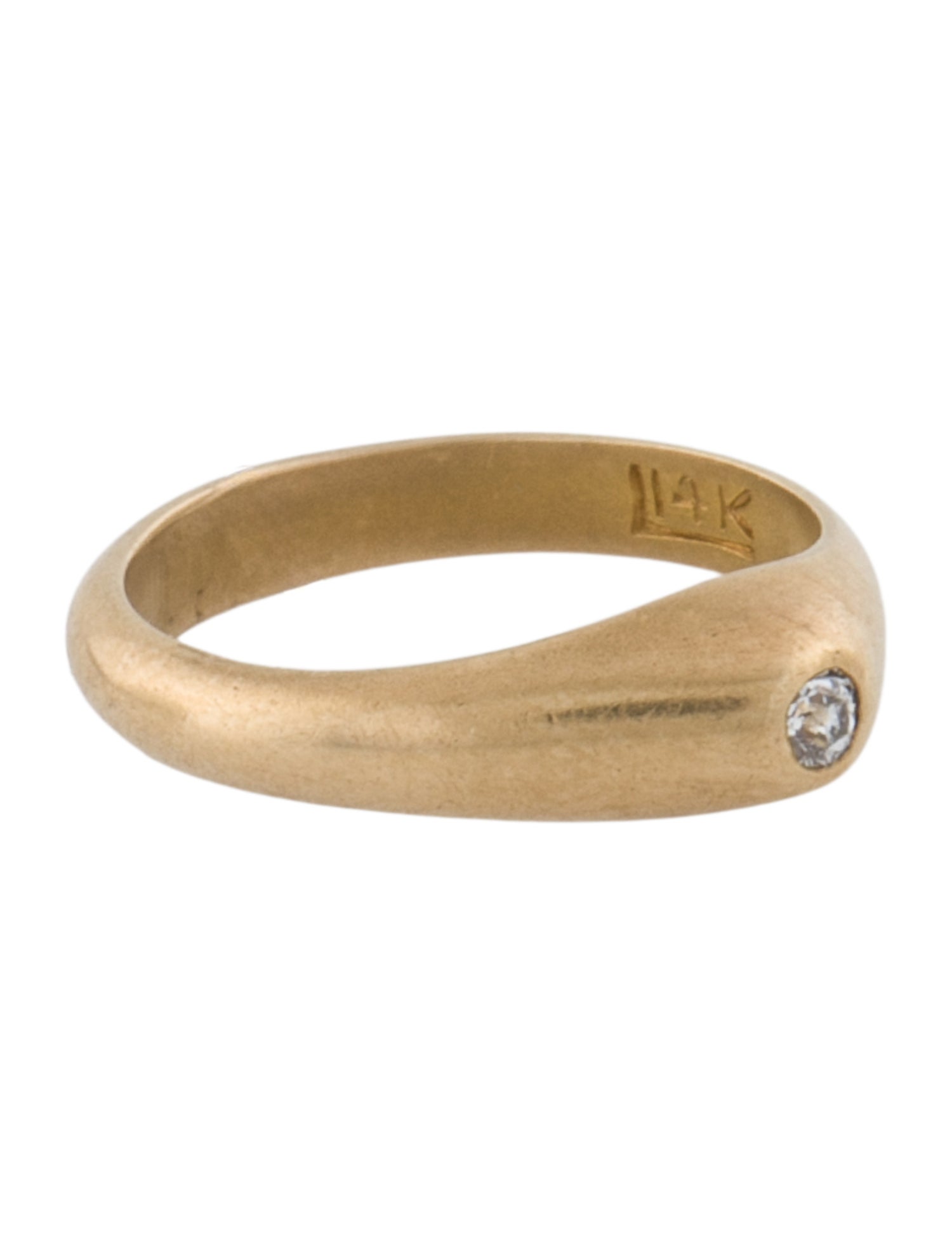 Charm 14K Diamond Mini Ring Pendant