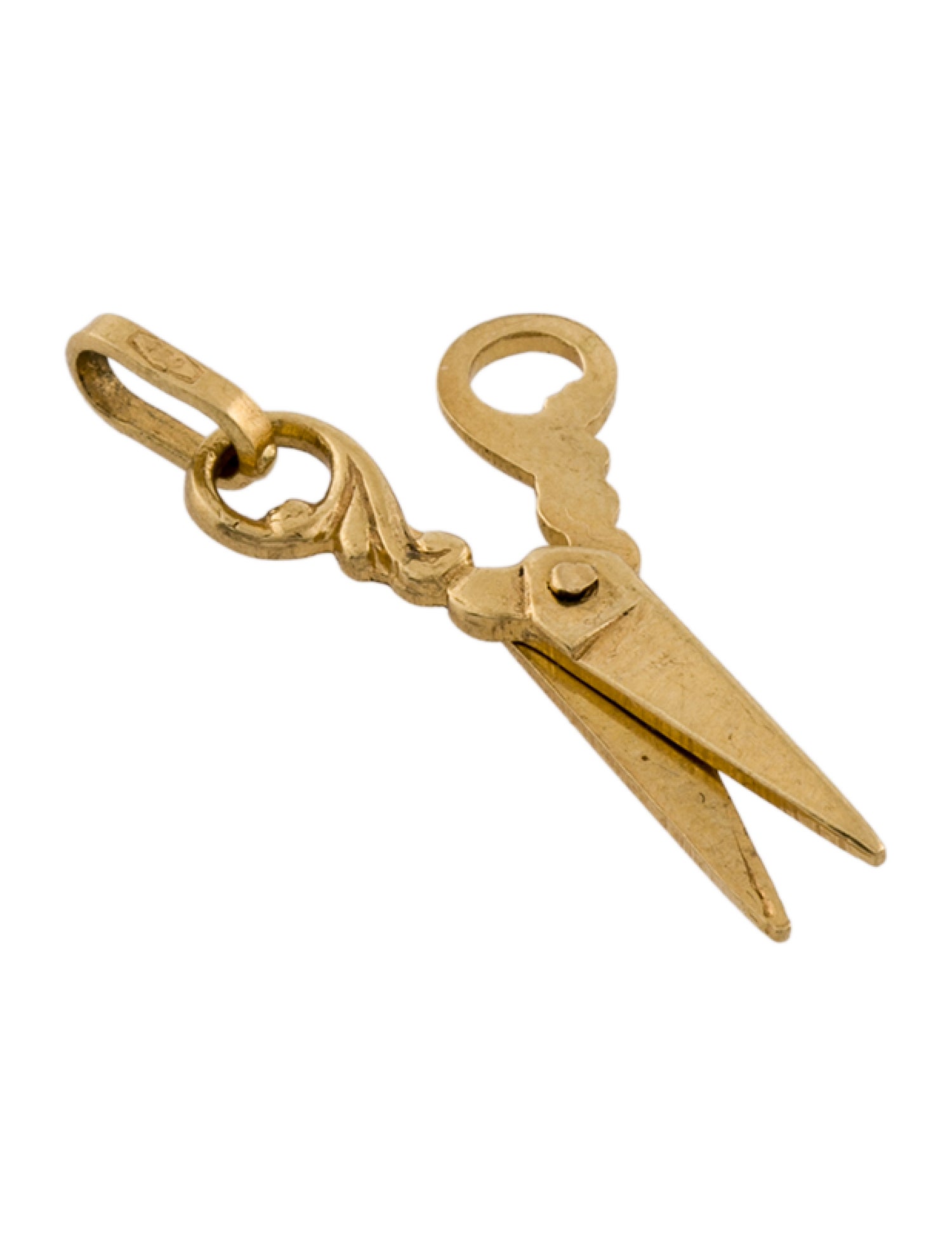 Charm 18K Scissors Pendant
