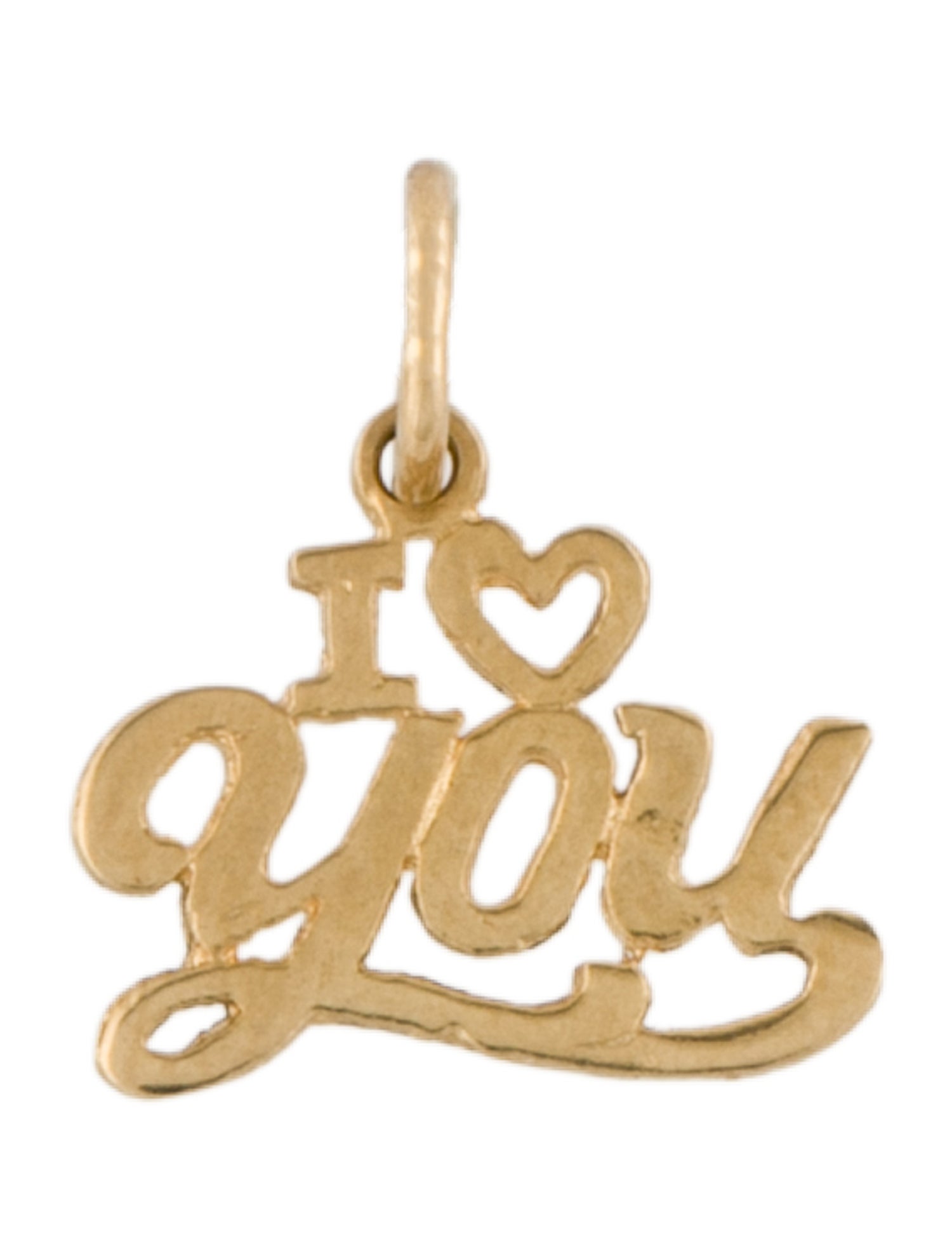 Charm 14k 'I Love You'