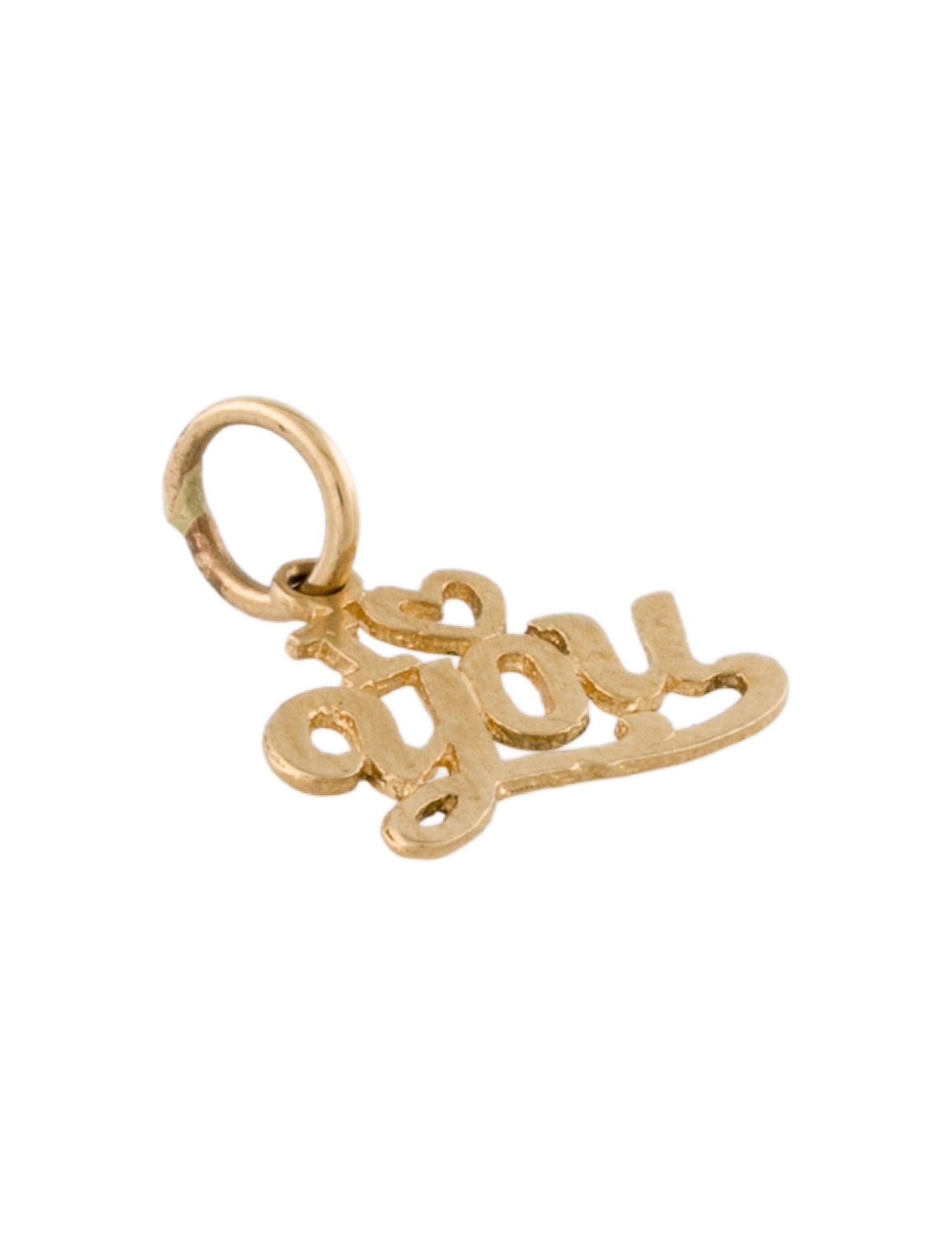 Charm 14k 'I Love You'