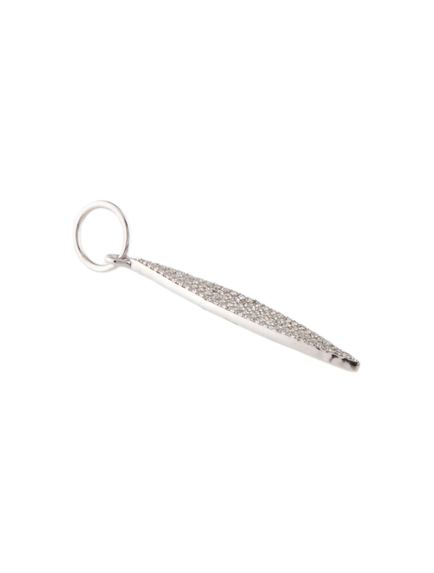 Charm 14K Diamond Pave Feather