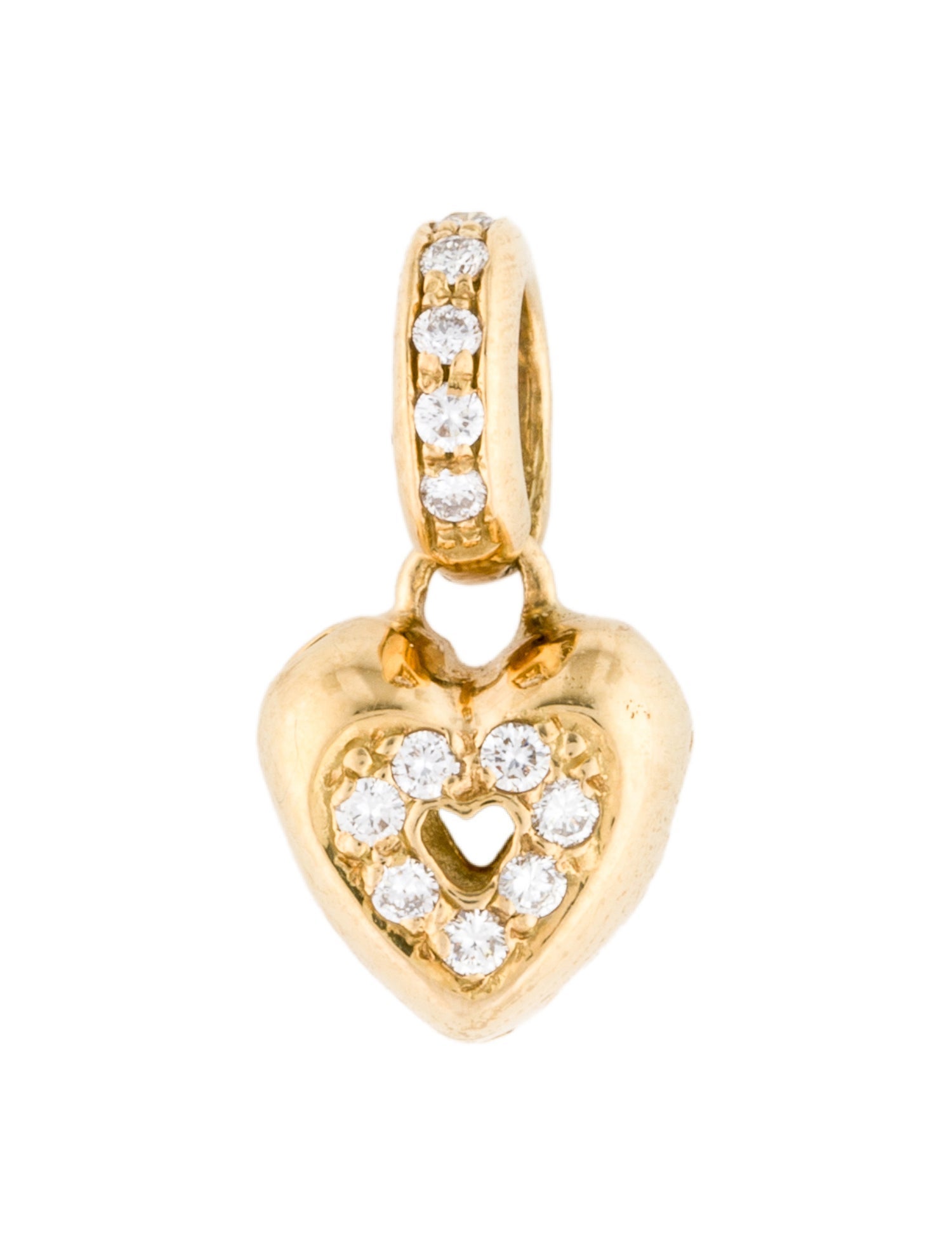 Charm 18K Diamond Heart
