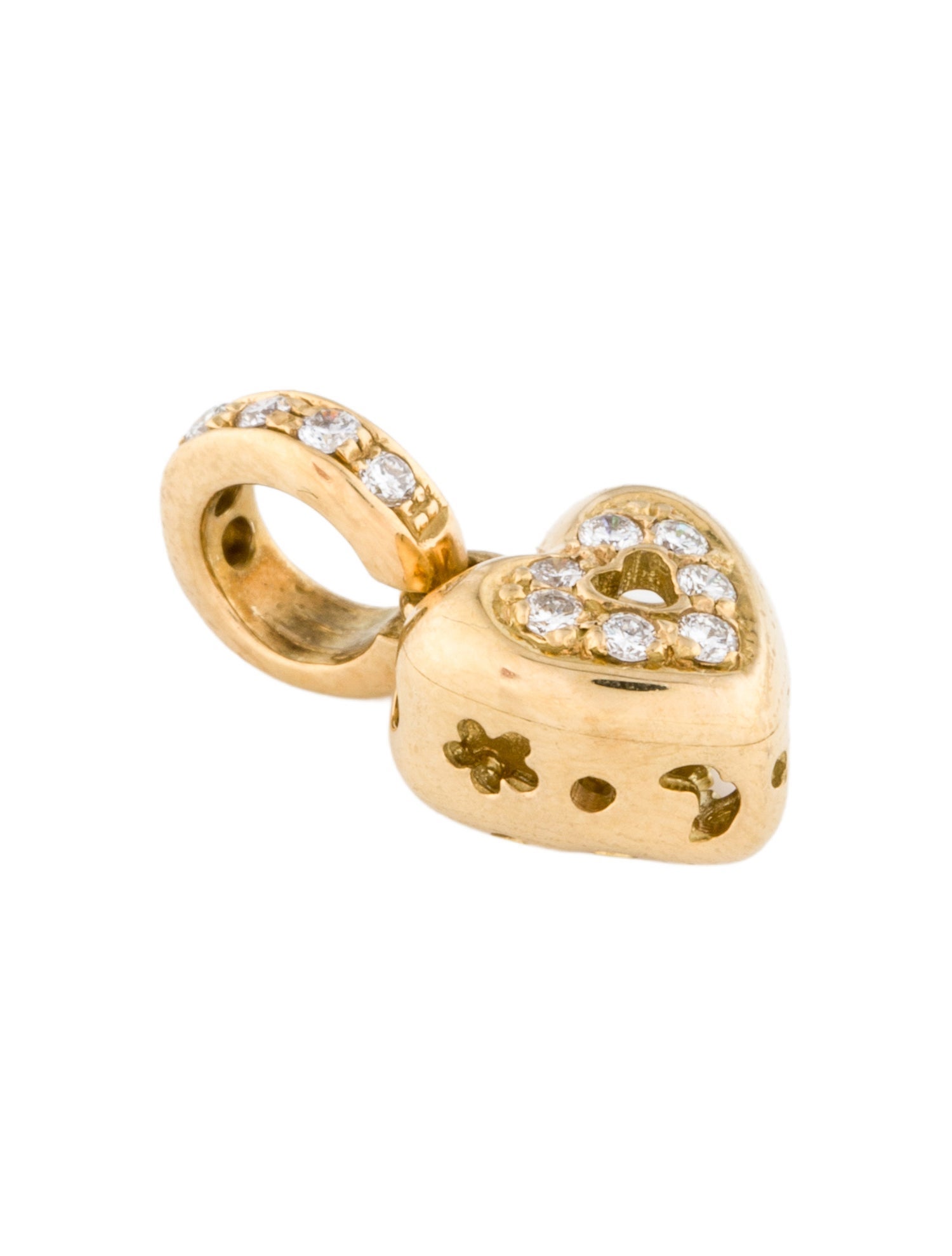 Charm 18K Diamond Heart