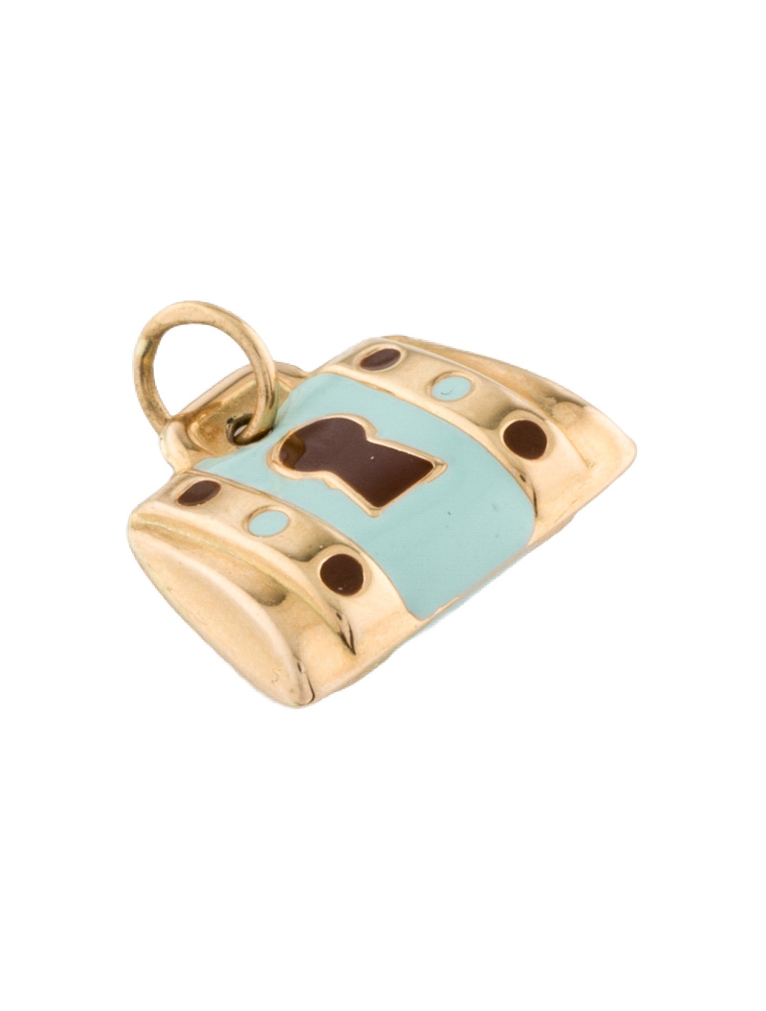Charm 18K Enamel Lock Charm