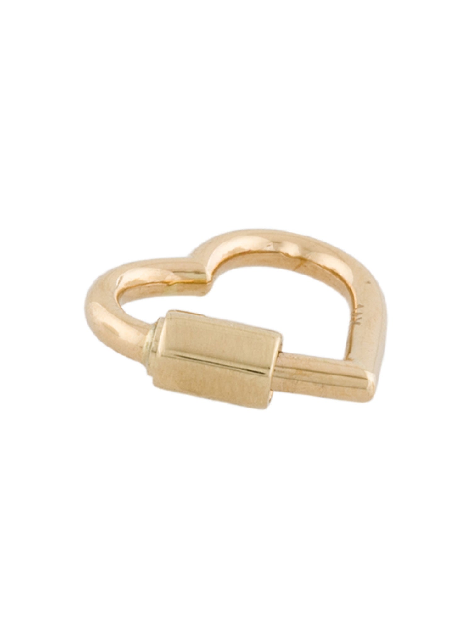 Charm 14K Heart Carabiner Charm