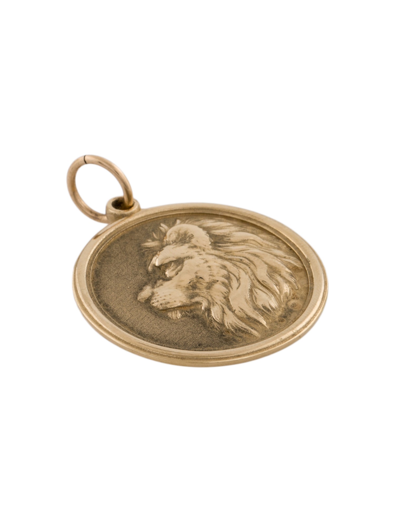 Charm 14K Lion's Head