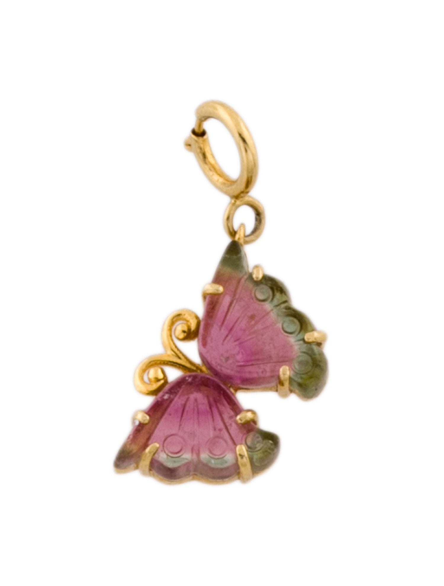 Charm 18K Butterfly Tourmaline Charm