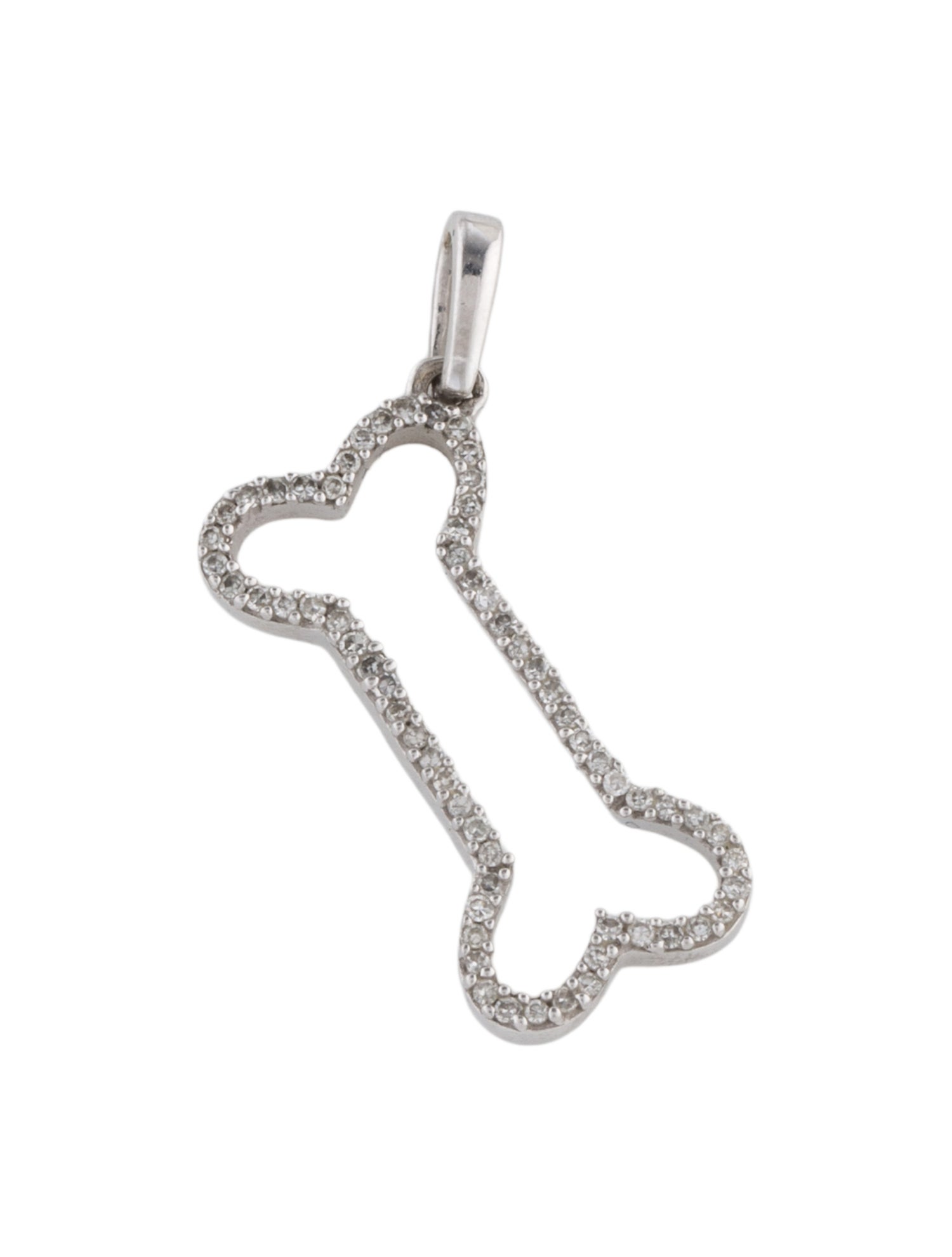Charm 10K Diamond Bone