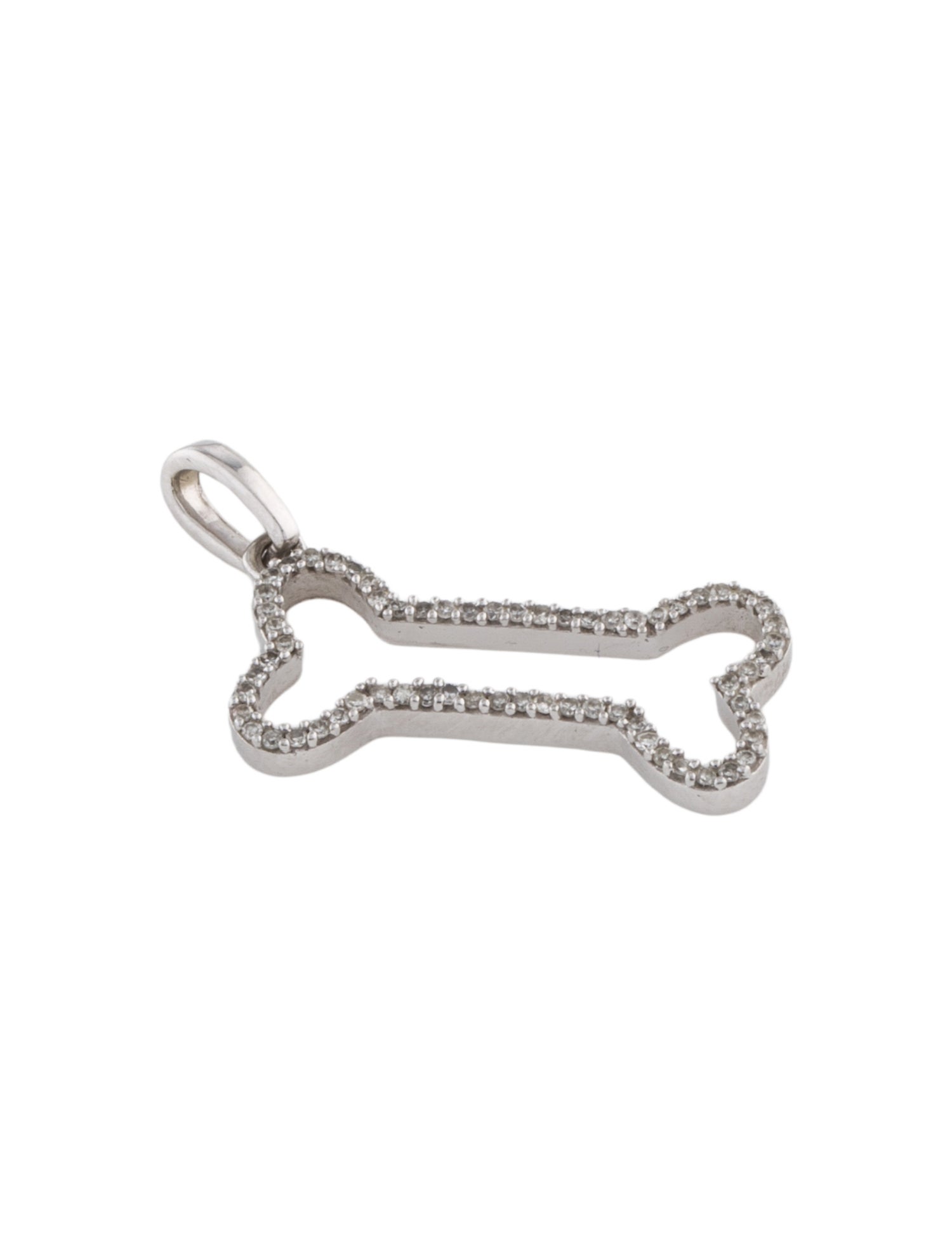 Charm 10K Diamond Bone
