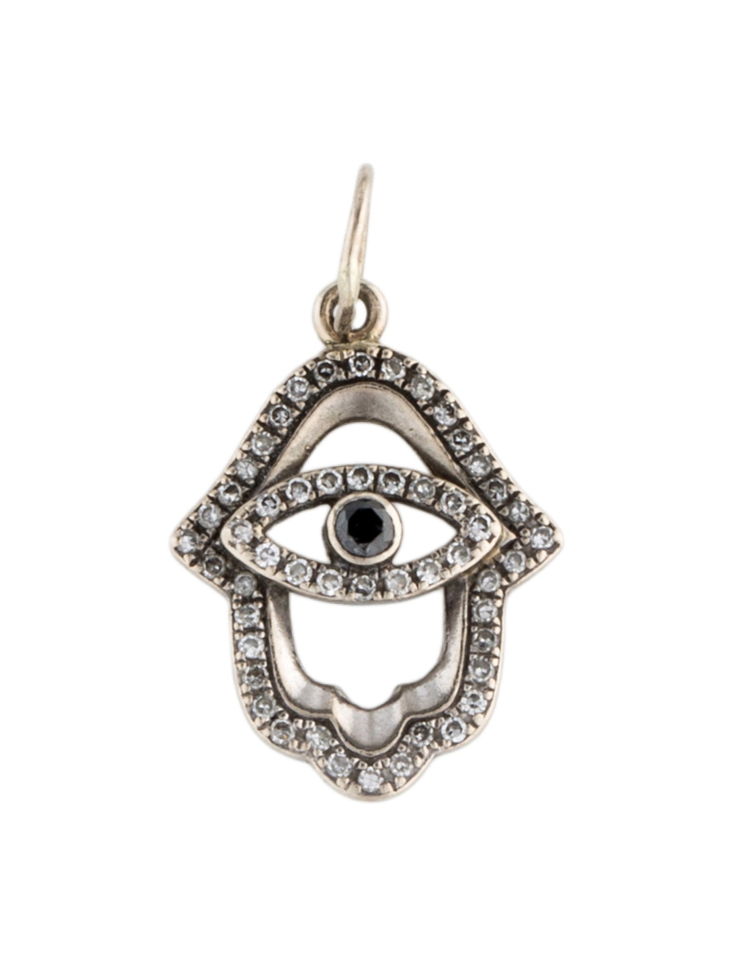 Charm 14K Diamond Hamsa Evil Eye