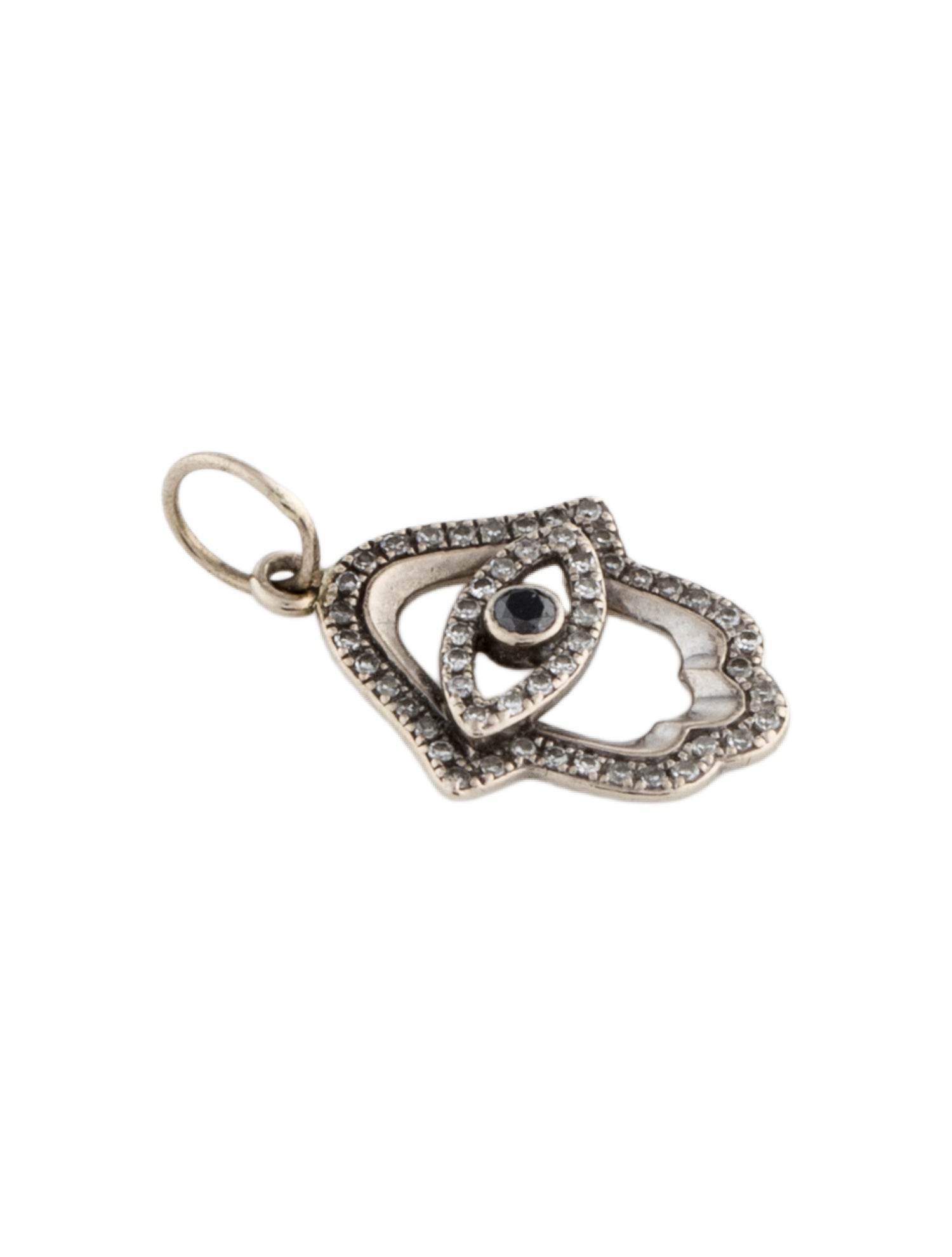 Charm 14K Diamond Hamsa Evil Eye