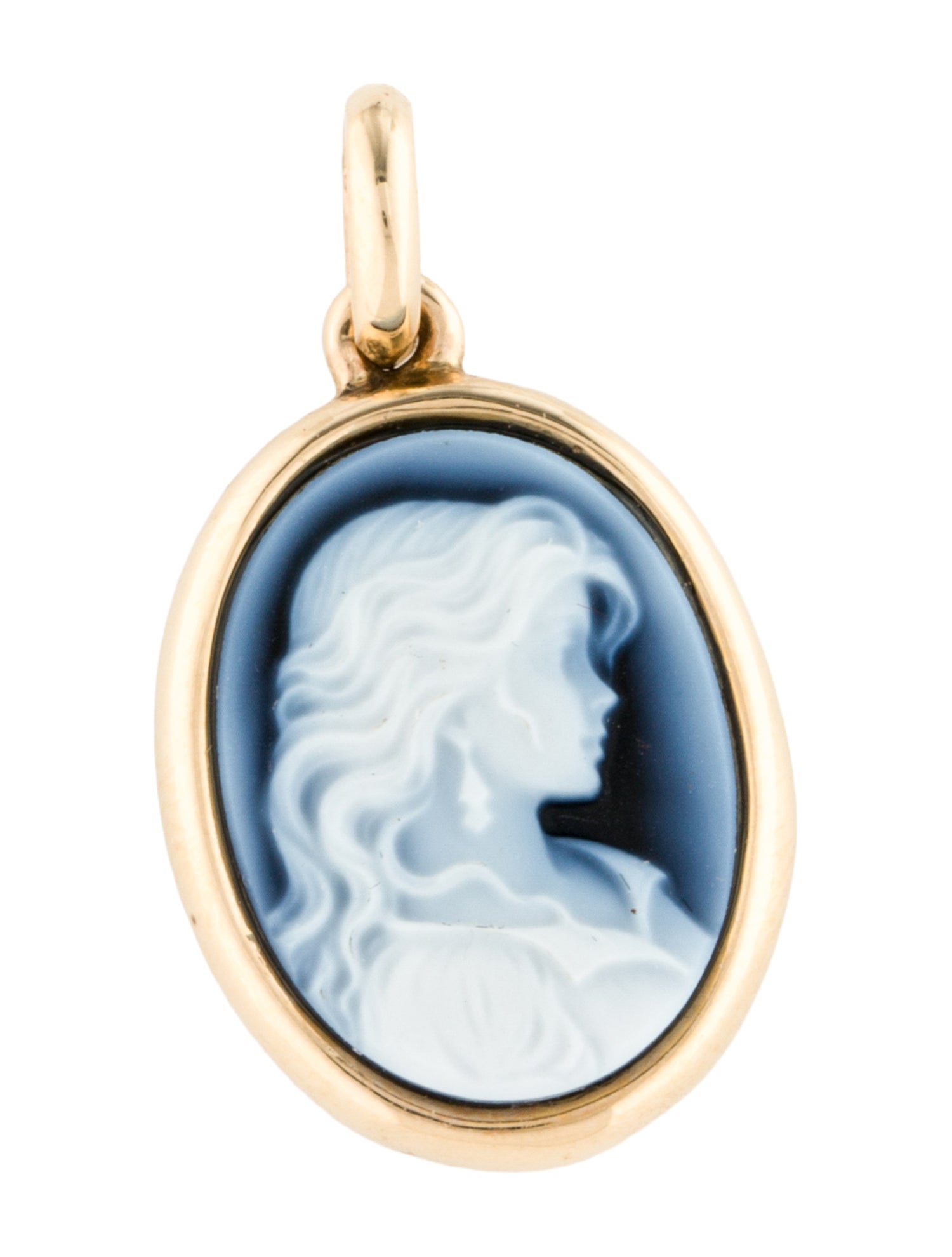 Charm 14K Onyx Cameo