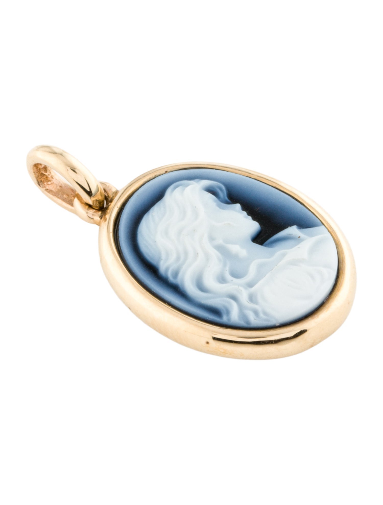 Charm 14K Onyx Cameo