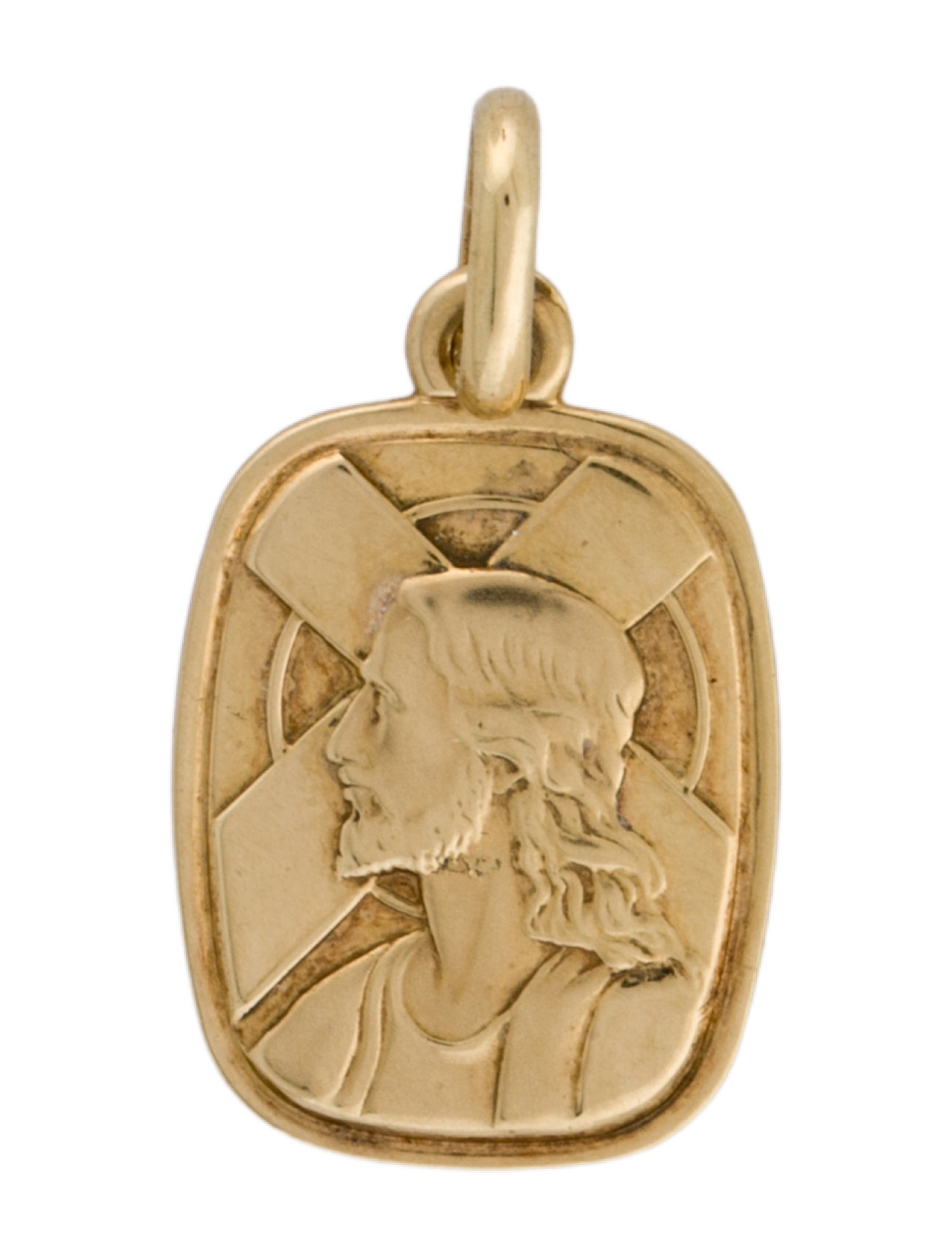 Charm 14K Jesus Pendant