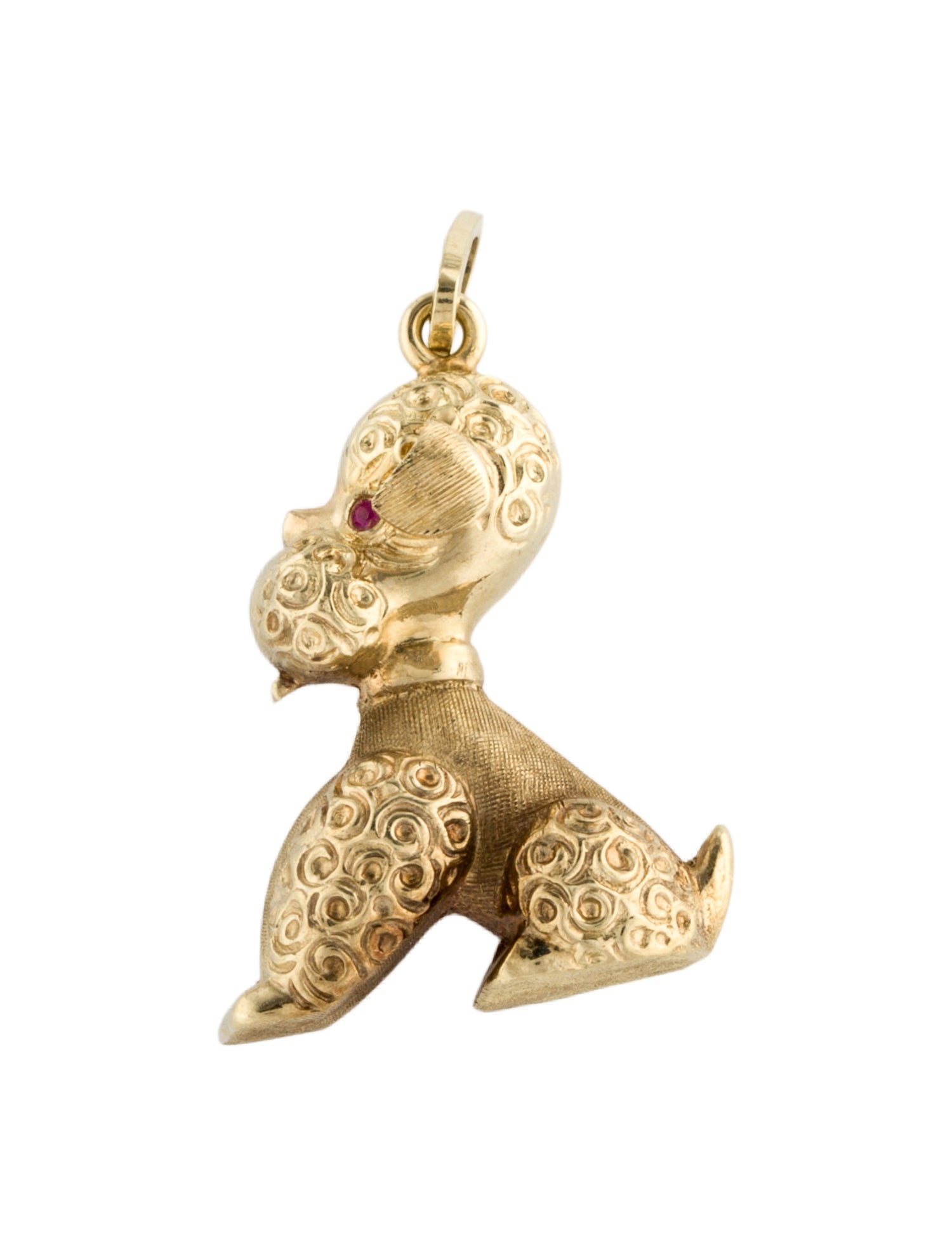 Charm 14K Synthetic Ruby God