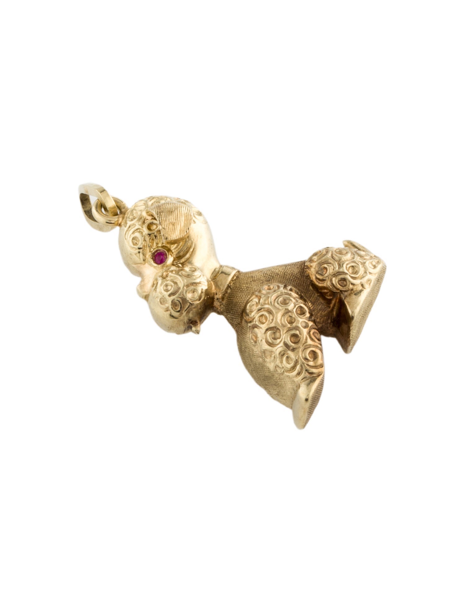 Charm 14K Synthetic Ruby God