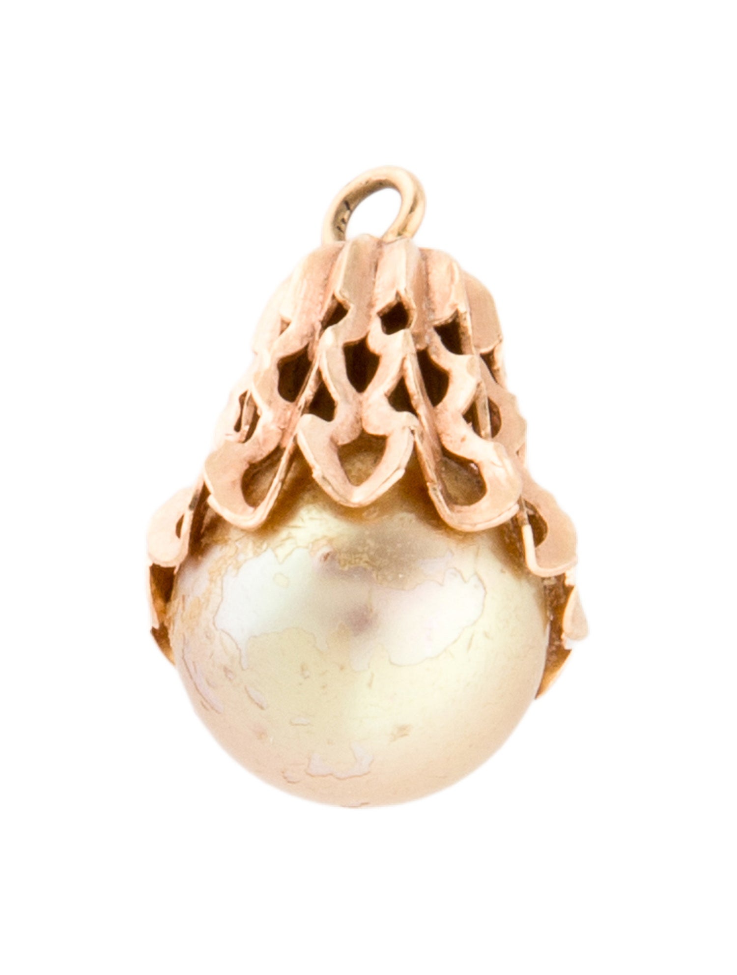 Charm 18K Faux Pearl