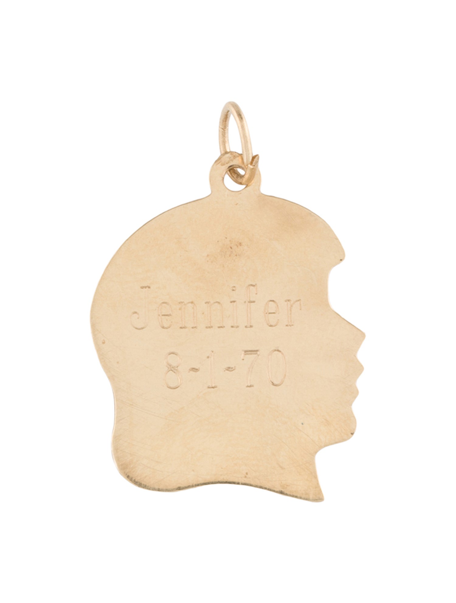 Charm 10K Girls Profile Charm