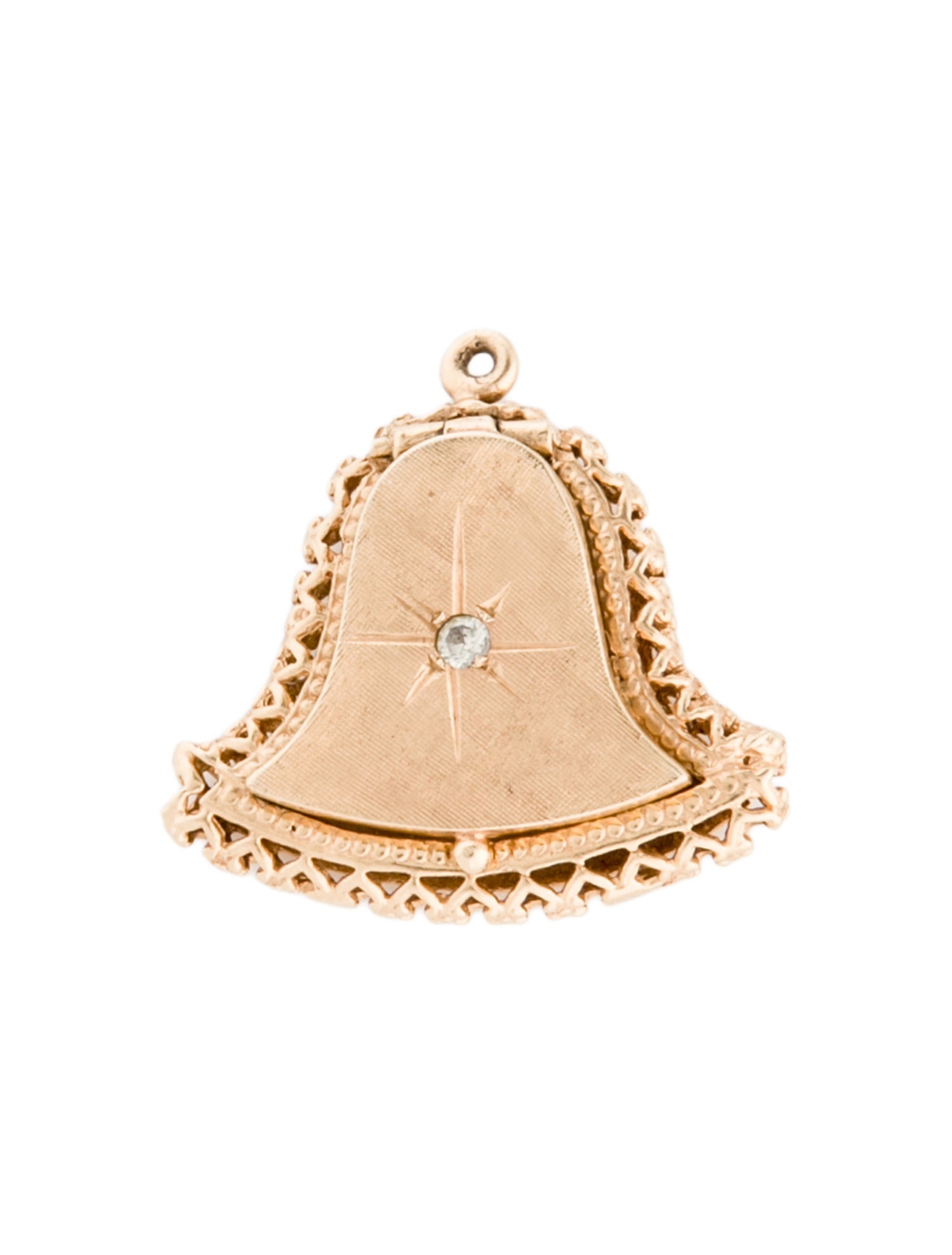 Charm 14K Synthetic Spinel Bell Locket