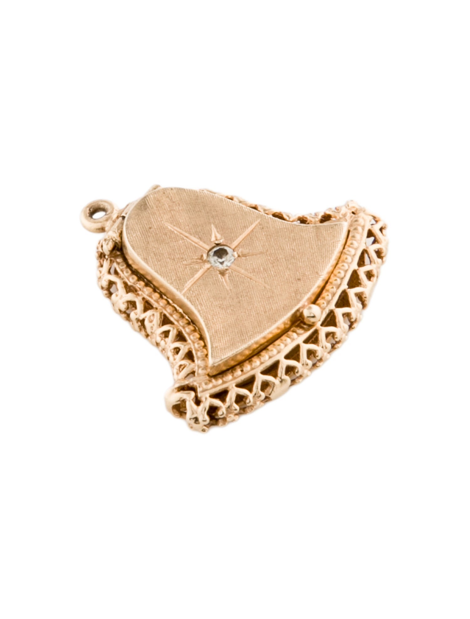 Charm 14K Synthetic Spinel Bell Locket
