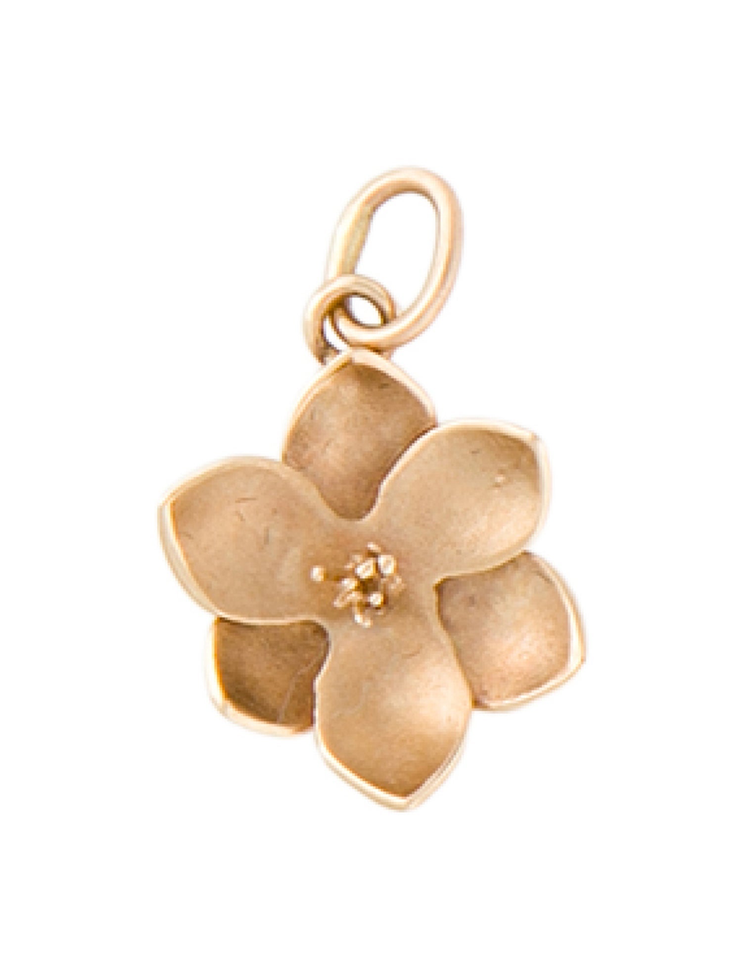Charm 14K Flower Pendant
